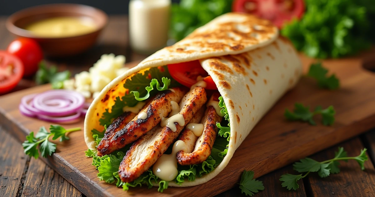 chicken shawarma wrap